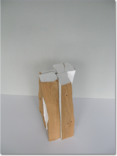 Spaltung 15 I Skulptur I Holz I Farbe I 42 x 17 x 17 cm I 2011